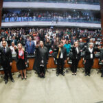 Nuevos ministros de la Corte y personas juzgadoras rinden protesta en el Senado mexicano